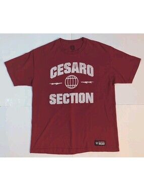 WWE Cesaro Section Wrestling Graphic T-Shirt WWE Authentic Red Size Large